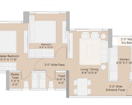 Raymond Realty Mahim residence floor plan
